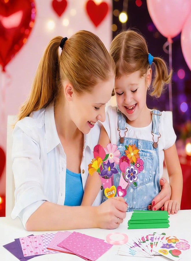 FOIMAS 24 Sets Flower Bouquet Craft Kit Make Your Own Flower Bouquet Craft for Valentine's Day Mother's Day Teacher Appreciation Home Spring Holiday Party Fun Activities - Image 5